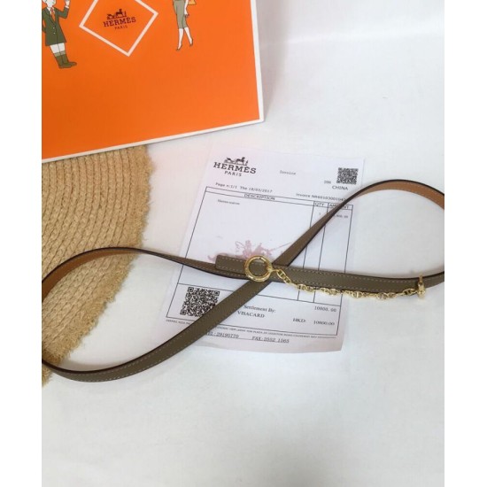 Pari Cintura in pelle Hermes Epsom Glod Hardware grigio Pari Cintura in pelle Hermes Epsom Glod Hardware grigio