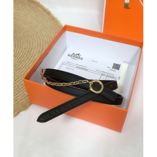 Cintura in pelle Hermes Epsom Glod Hardware nera Cintura in pelle Hermes Epsom Glod Hardware nera