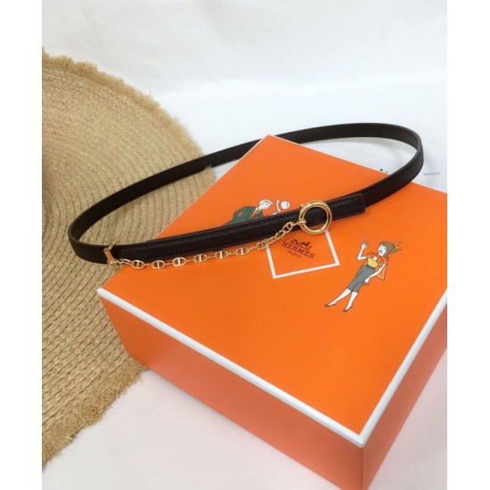 Cintura in pelle Hermes Epsom Glod Hardware nera Cintura in pelle Hermes Epsom Glod Hardware nera