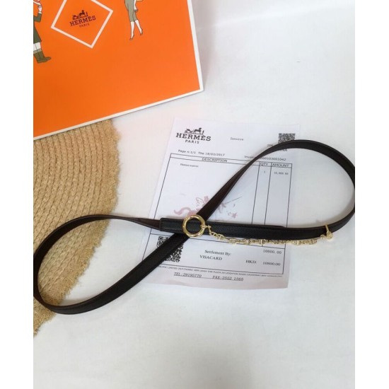 Cintura in pelle Hermes Epsom Glod Hardware nera Cintura in pelle Hermes Epsom Glod Hardware nera