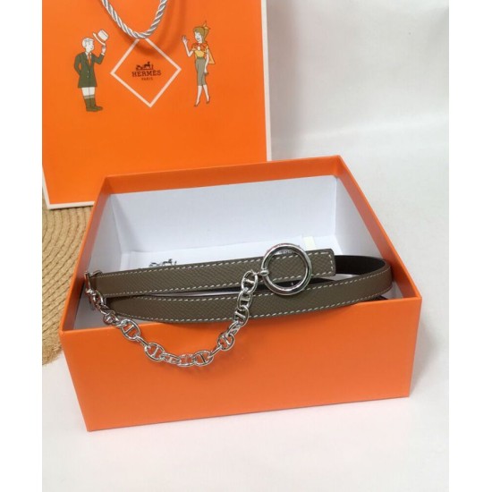 Hermes Epsom Cintura in pelle argento hardware grigio Hermes Epsom Cintura in pelle argento hardware grigio