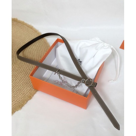 Hermes Epsom Cintura in pelle argento hardware grigio Hermes Epsom Cintura in pelle argento hardware grigio