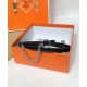 Hermes Epsom Cintura in pelle argento hardware nero Hermes Epsom Cintura in pelle argento hardware nero