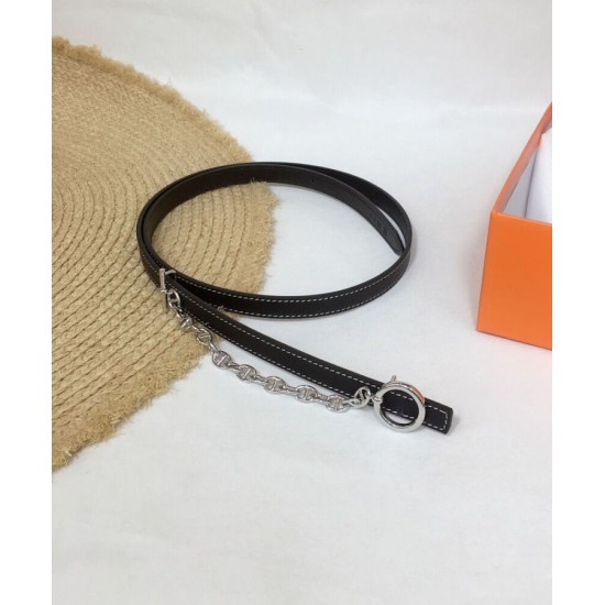 Hermes Epsom Cintura in pelle argento hardware nero Hermes Epsom Cintura in pelle argento hardware nero