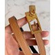 Hermes Lucky 15 cintura reversibile caffè