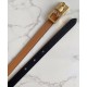 Hermes Lucky 15 cintura reversibile caffè