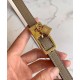 Hermes Lucky 15 cintura reversibile cachi