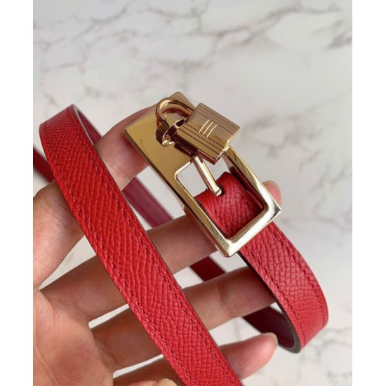 Pari Cintura reversibile Hermes Lucky 15 rossa Pari Cintura reversibile Hermes Lucky 15 rossa