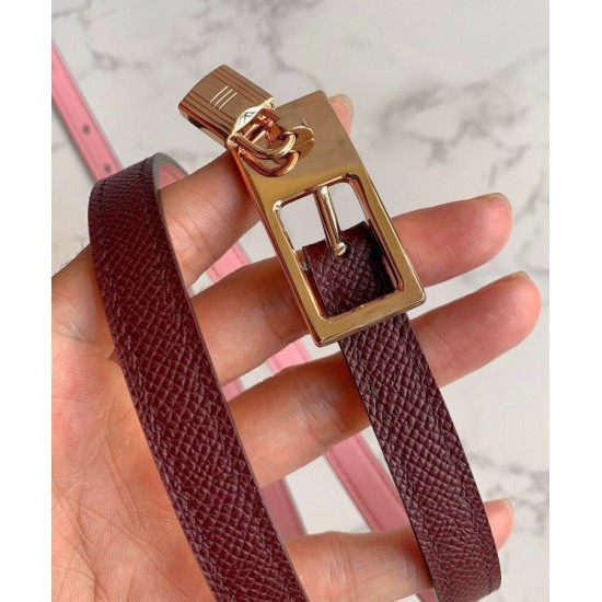 Pari Cintura reversibile Hermes Lucky 15 color malva Pari Cintura reversibile Hermes Lucky 15 color malva
