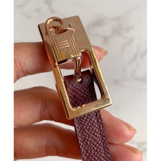 Pari Cintura reversibile Hermes Lucky 15 color malva Pari Cintura reversibile Hermes Lucky 15 color malva