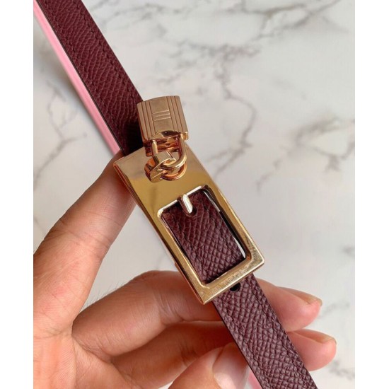 Pari Cintura reversibile Hermes Lucky 15 color malva Pari Cintura reversibile Hermes Lucky 15 color malva