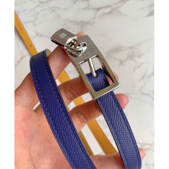 Cintura Hermes Lucky 15 Reversibile Blu/Gialla
