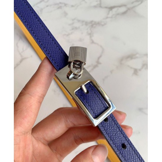 Cintura Hermes Lucky 15 Reversibile Blu/Gialla