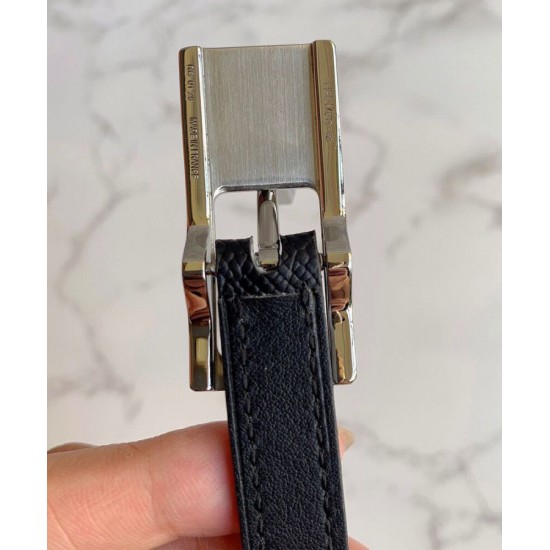 Pari Cintura reversibile Hermes Lucky 15 nera Pari Cintura reversibile Hermes Lucky 15 nera