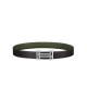Fibbia per cintura Hermes H Au Carré & Cinturino in pelle reversibile 32mm verde Fibbia per cintura Hermes H Au Carré & Cinturino in pelle reversibile 32mm verde