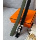 Fibbia per cintura Hermes H Au Carré & Cinturino in pelle reversibile 32mm verde Fibbia per cintura Hermes H Au Carré & Cinturino in pelle reversibile 32mm verde