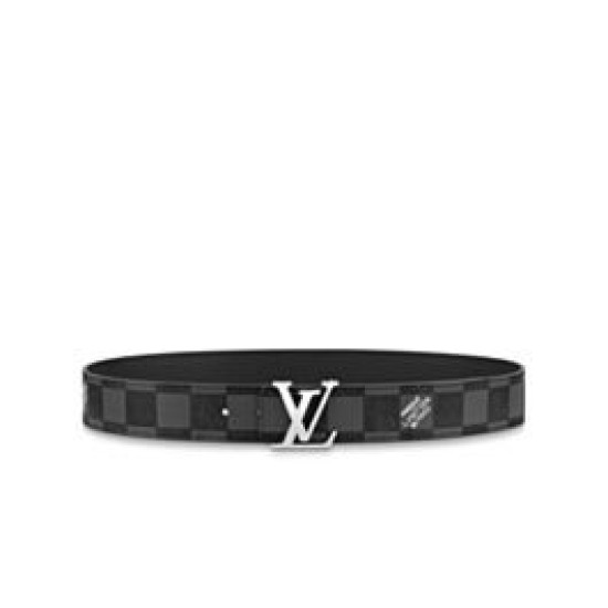 Cintura reversibile Louis Vuitton con iniziali Louis Vuitton da 40 mm nera Cintura reversibile Louis Vuitton con iniziali Louis Vuitton da 40 mm nera
