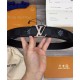 Cintura reversibile Louis Vuitton con iniziali Louis Vuitton da 40 mm nera Cintura reversibile Louis Vuitton con iniziali Louis Vuitton da 40 mm nera