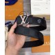 Cintura reversibile Louis Vuitton con iniziali Louis Vuitton da 40 mm nera Cintura reversibile Louis Vuitton con iniziali Louis Vuitton da 40 mm nera