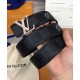 Cintura reversibile Louis Vuitton con iniziali Louis Vuitton da 40 mm nera Cintura reversibile Louis Vuitton con iniziali Louis Vuitton da 40 mm nera