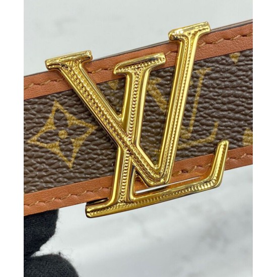 Cintura reversibile Louis Vuitton LV Chain 30mm marrone Cintura reversibile Louis Vuitton LV Chain 30mm marrone