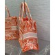 Christian Dior Medium Dior Book Tote arancione