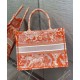 Christian Dior Medium Dior Book Tote arancione