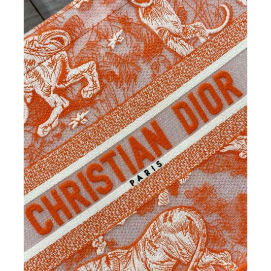Christian Dior Medium Dior Book Tote arancione