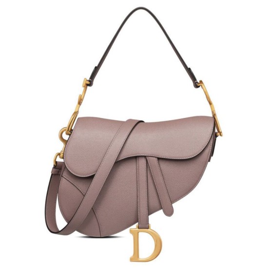 Borsa da sella Christian Dior con cinturino caffè scuro Borsa da sella Christian Dior con cinturino caffè scuro