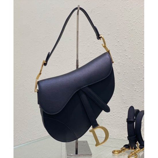Borsa a sella Christian Dior con cinturino nero Borsa a sella Christian Dior con cinturino nero