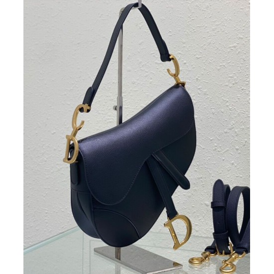 Borsa a sella Christian Dior con cinturino nero Borsa a sella Christian Dior con cinturino nero