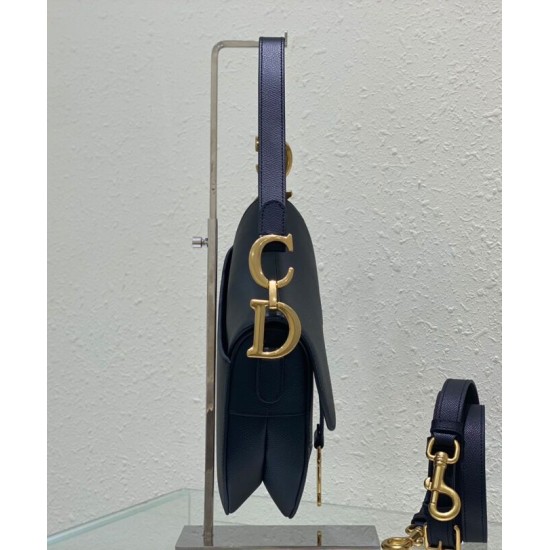 Borsa a sella Christian Dior con cinturino nero Borsa a sella Christian Dior con cinturino nero