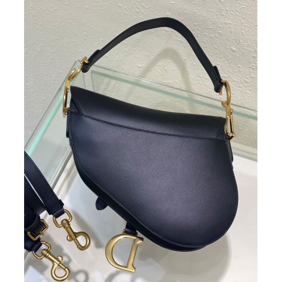 Borsa a sella Christian Dior con cinturino nero Borsa a sella Christian Dior con cinturino nero