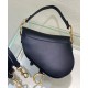 Borsa a sella Christian Dior con cinturino nero Borsa a sella Christian Dior con cinturino nero