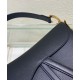 Borsa a sella Christian Dior con cinturino nero Borsa a sella Christian Dior con cinturino nero