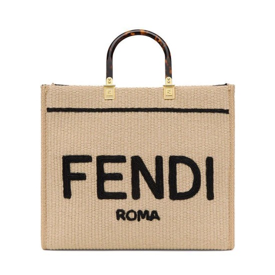 Borse tote media Fendi Sunshine 8BH386 Albicocca Borse tote media Fendi Sunshine 8BH386 Albicocca