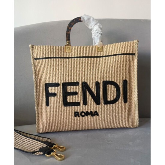 Borse tote media Fendi Sunshine 8BH386 Albicocca Borse tote media Fendi Sunshine 8BH386 Albicocca