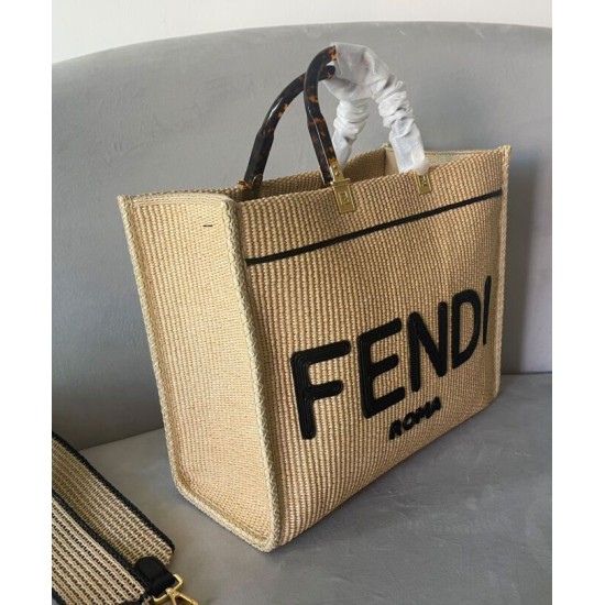 Borse tote media Fendi Sunshine 8BH386 Albicocca Borse tote media Fendi Sunshine 8BH386 Albicocca
