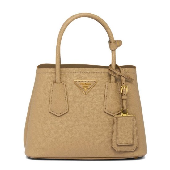 Replica Mini Borsa Prada Doppia In Pelle Saffiano Albicocca imitazioni Miglior Prezzo Mini Borsa Prada Doppia In Pelle Saffiano Albicocca Replica