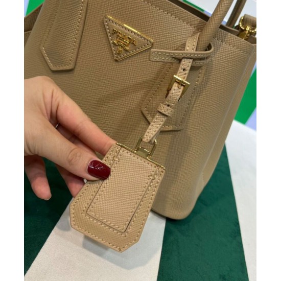 Replica Mini Borsa Prada Doppia In Pelle Saffiano Albicocca imitazioni Miglior Prezzo Mini Borsa Prada Doppia In Pelle Saffiano Albicocca Replica