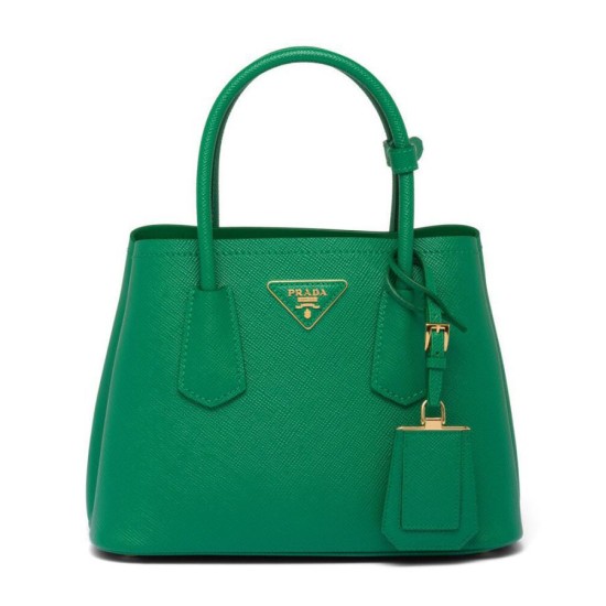 Replica Mini Borsa Prada Doppia In Pelle Saffiano Verde imitazioni Miglior Prezzo Mini Borsa Prada Doppia In Pelle Saffiano Verde Replica