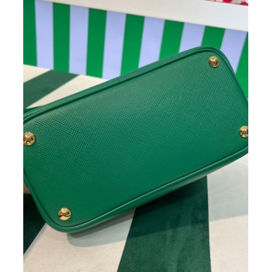 Replica Mini Borsa Prada Doppia In Pelle Saffiano Verde imitazioni Miglior Prezzo Mini Borsa Prada Doppia In Pelle Saffiano Verde Replica