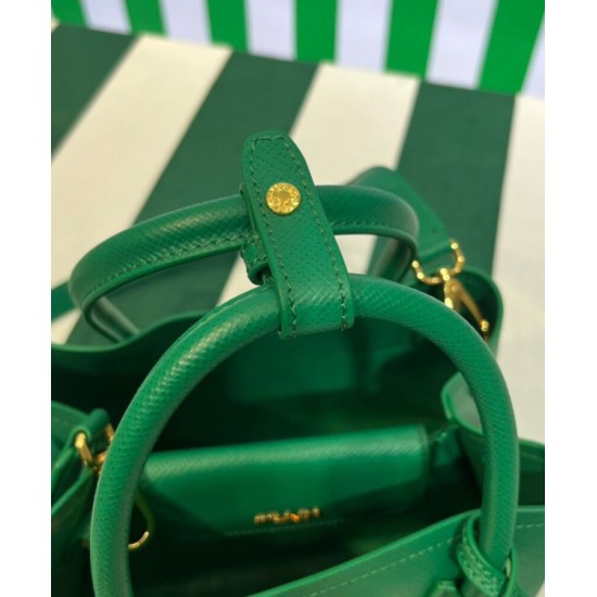 Replica Mini Borsa Prada Doppia In Pelle Saffiano Verde imitazioni Miglior Prezzo Mini Borsa Prada Doppia In Pelle Saffiano Verde Replica