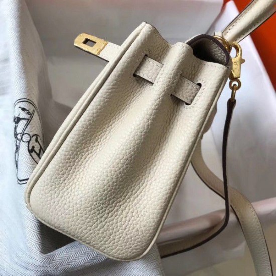 Borsa Hermes Mini Kelly 20cm Craie