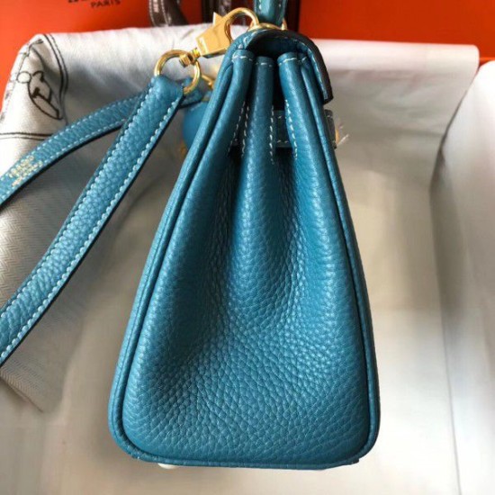 Borse Hermes Mini Kelly 20cm Blue Jean Borse Hermes Mini Kelly 20cm Blue Jean