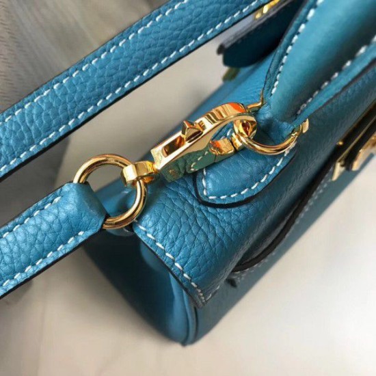 Borse Hermes Mini Kelly 20cm Blue Jean Borse Hermes Mini Kelly 20cm Blue Jean