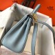 Borsa Hermes Mini Kelly 20cm Blu