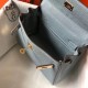 Borsa Hermes Mini Kelly 20cm Blu
