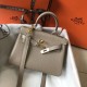 Borse Hermes Mini Kelly 20 cm grigia