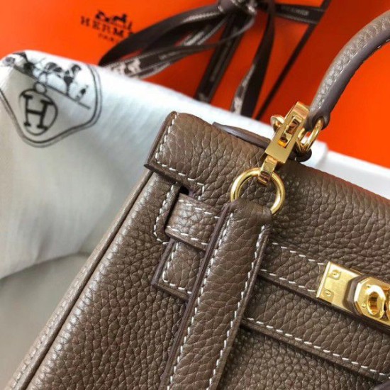 Borsa Hermes Mini Kelly 20cm Tortora Borsa Hermes Mini Kelly 20cm Tortora